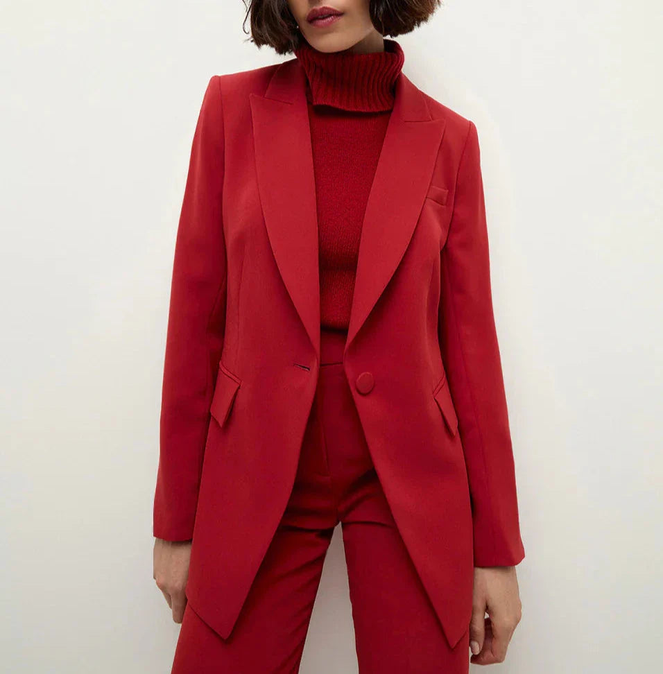 Crimson Long and Lean Dickey Jacket