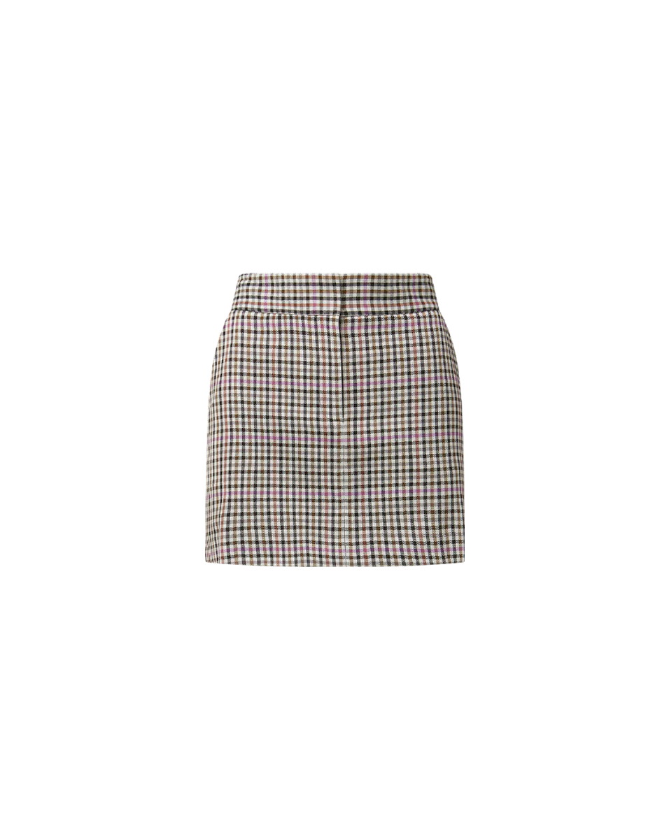 Oat Multi Elara Plaid Skirt