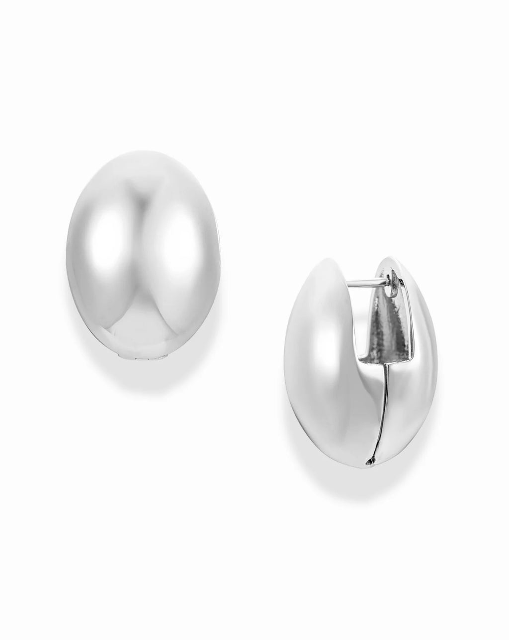 Silver Sadie Dome Hoops