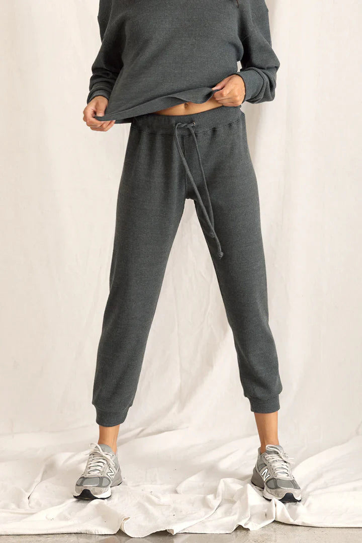 Charcoal Cozy Rib Jogger