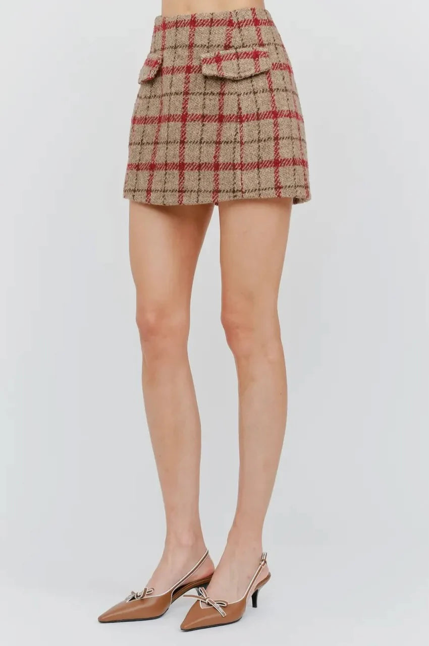 Dayna Plaid Mini Skirt