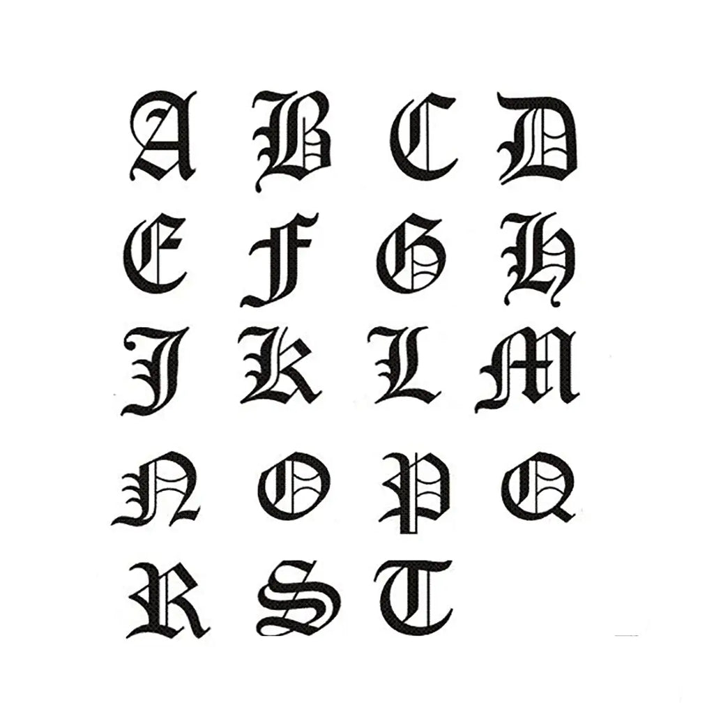 Gold Old English Initial Pendant