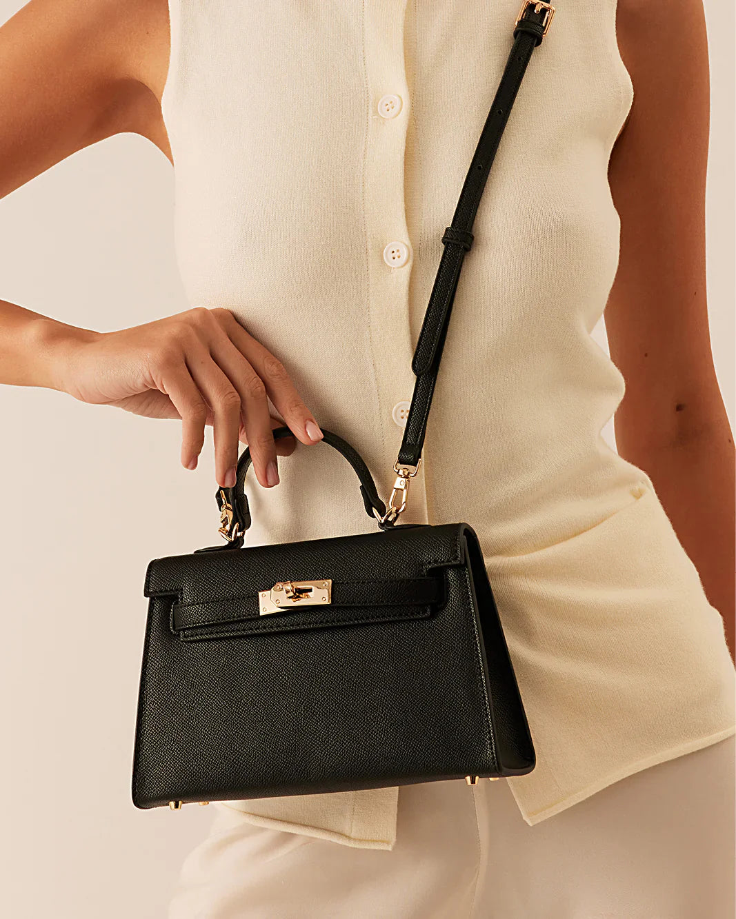 Black Hariette Handle Bag