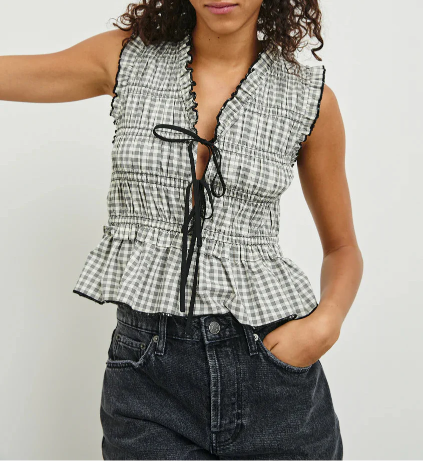 Gingham Martine Top