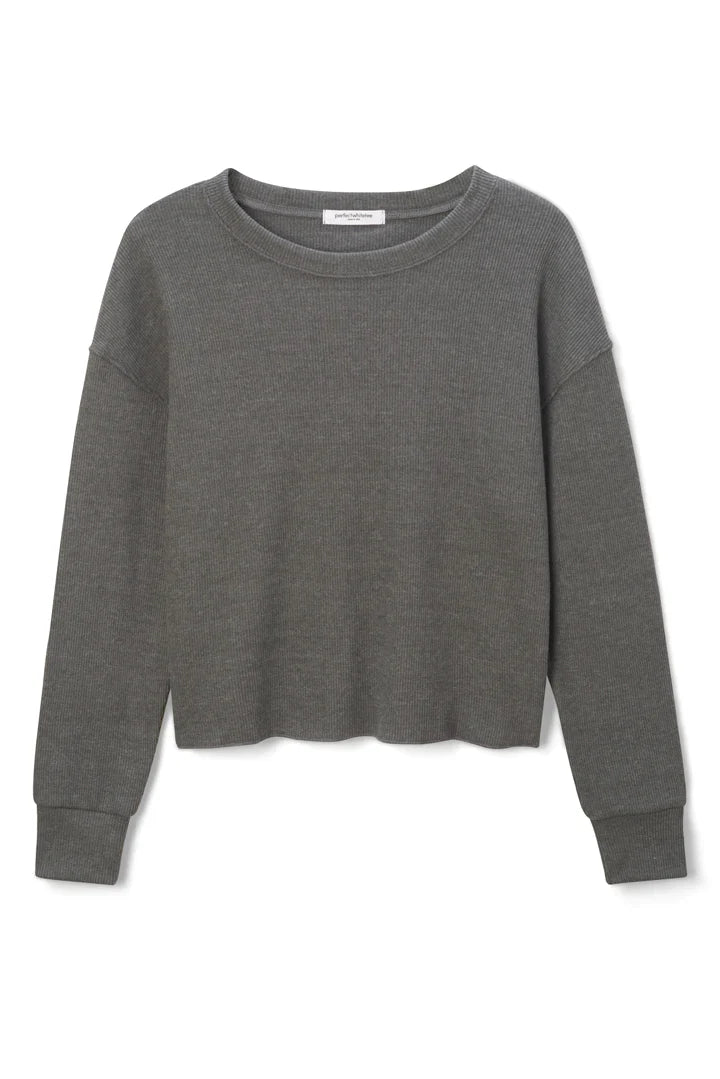 Charcoal Cozy Ribbed Pullover