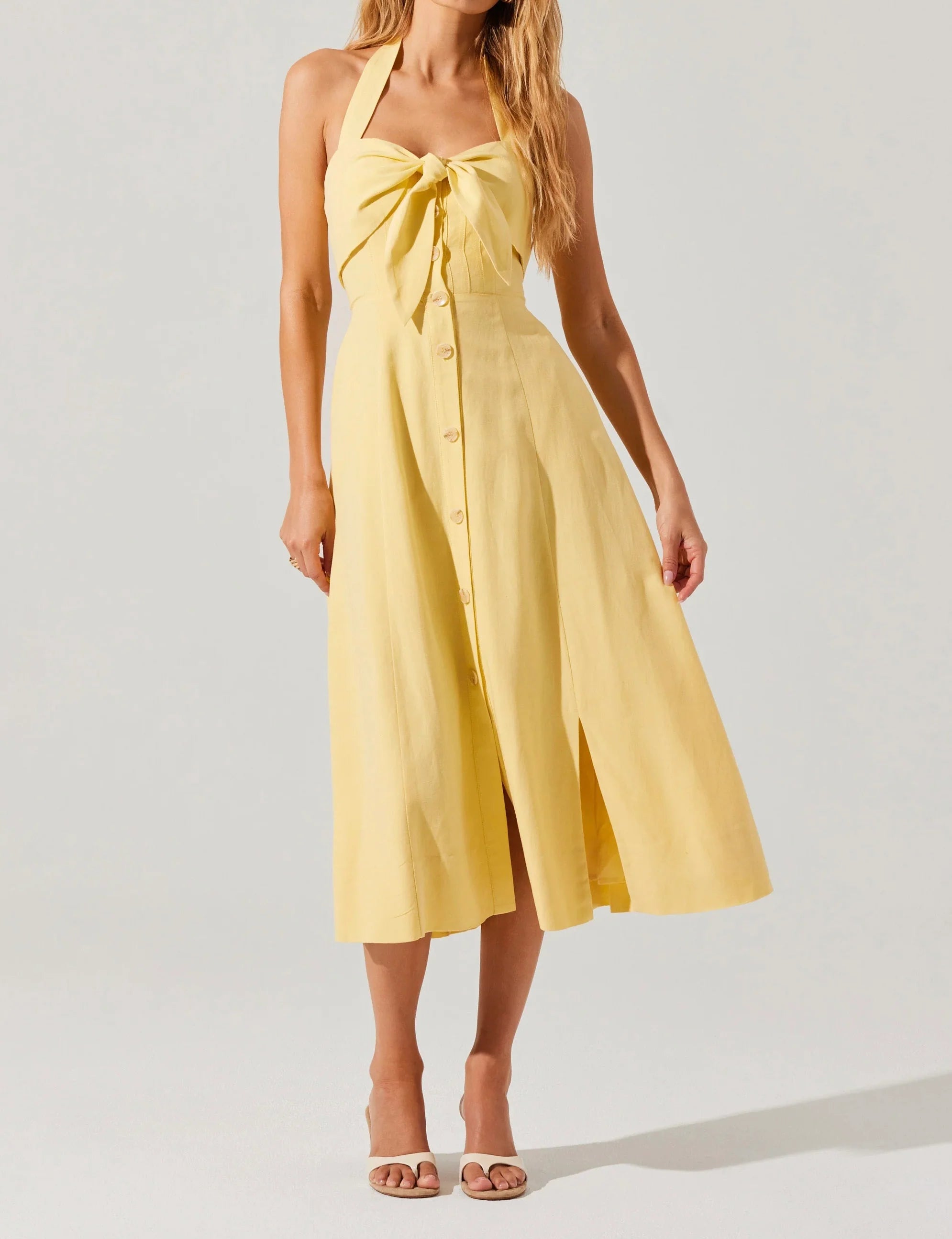 Yellow Katherine Midi Dress