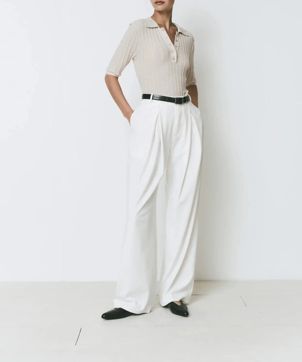White Drape Pant
