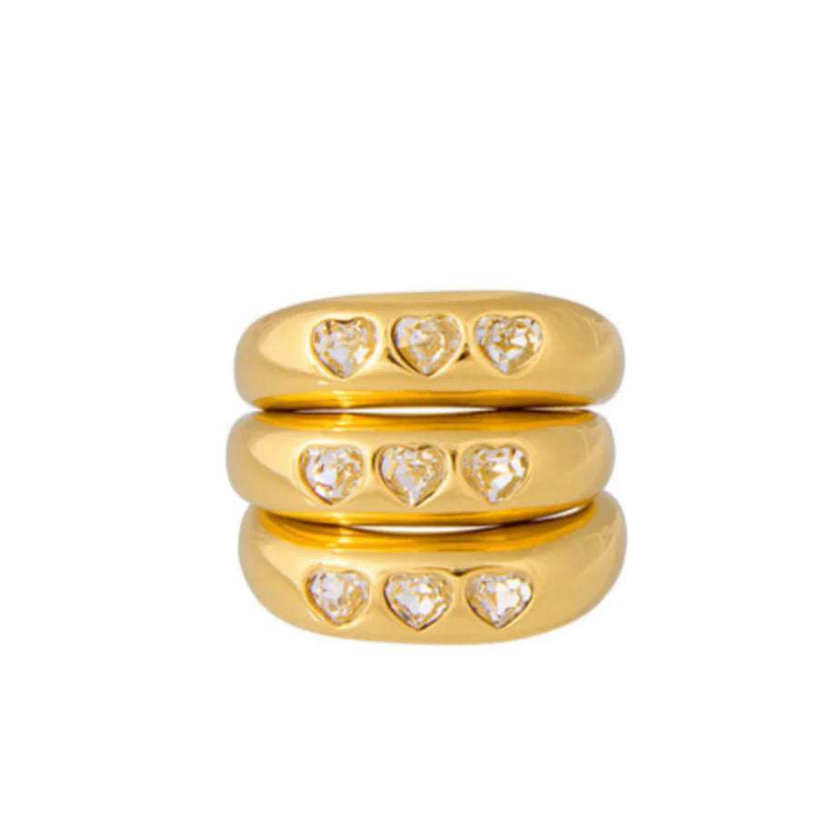 Gold Crystal Love Ring