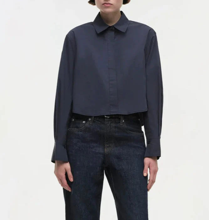 Midnight Renata Cropped Shirt