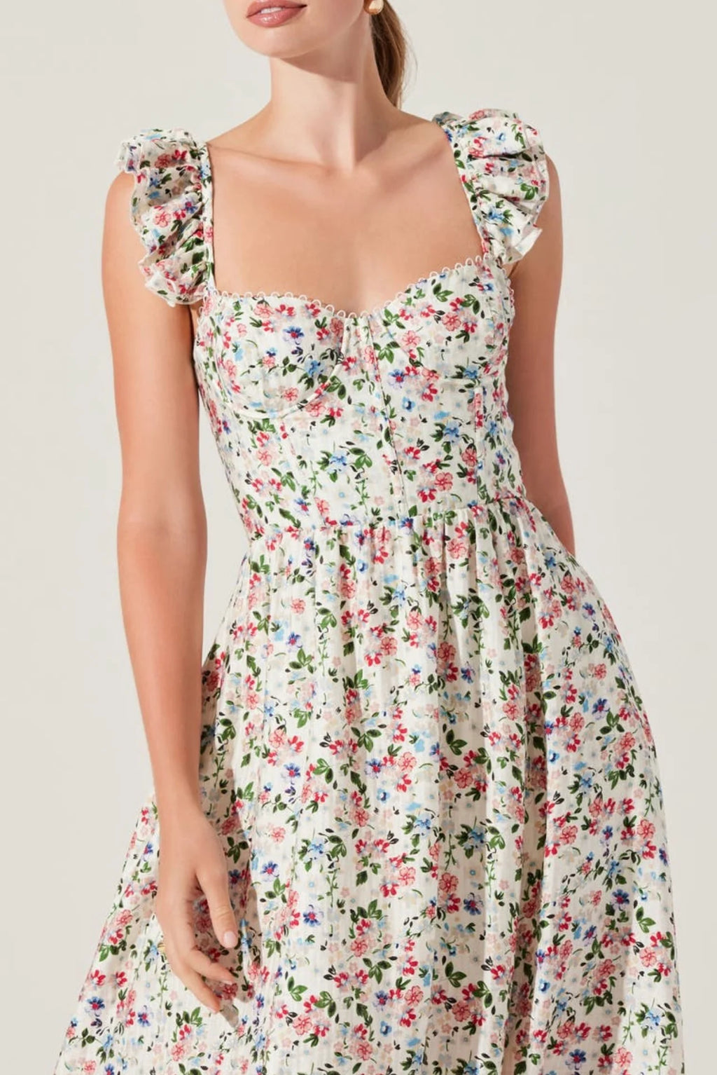 Ivory Multi Floral Wedelia Dress