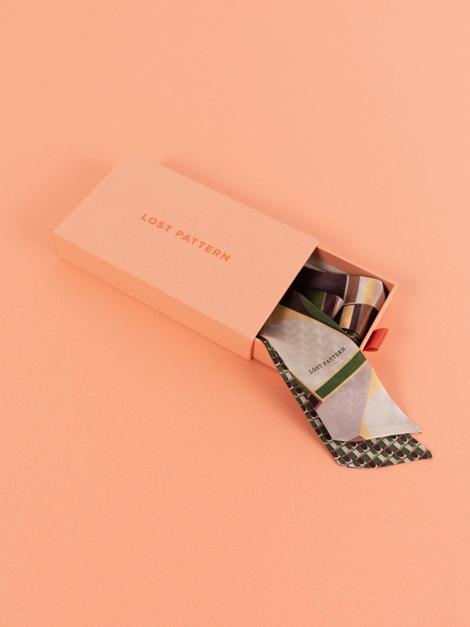 Green Modular Silk Twilly Scarf