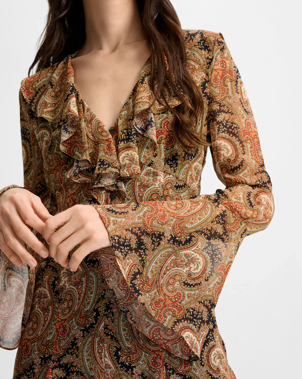 Silk Paisley Adrienne Dress