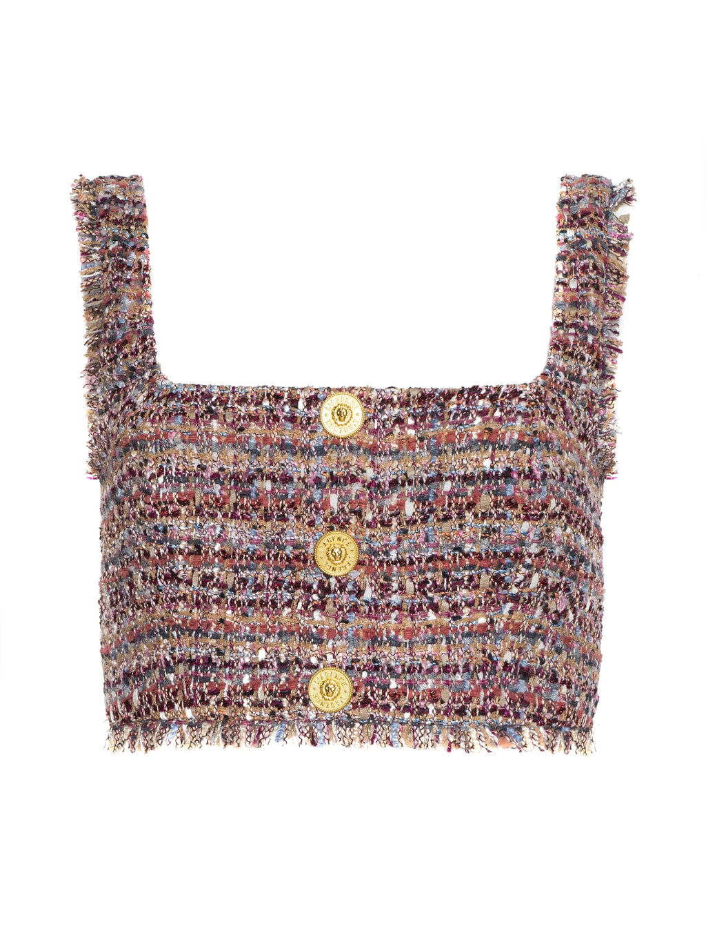 Mauve Tweed Maylin Bralette Top