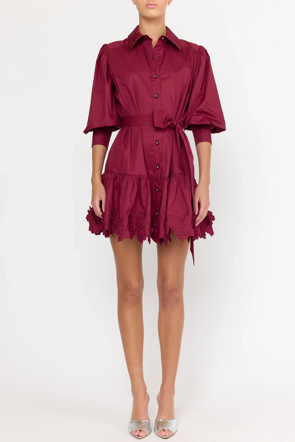 Maroon Norie Mini Dress