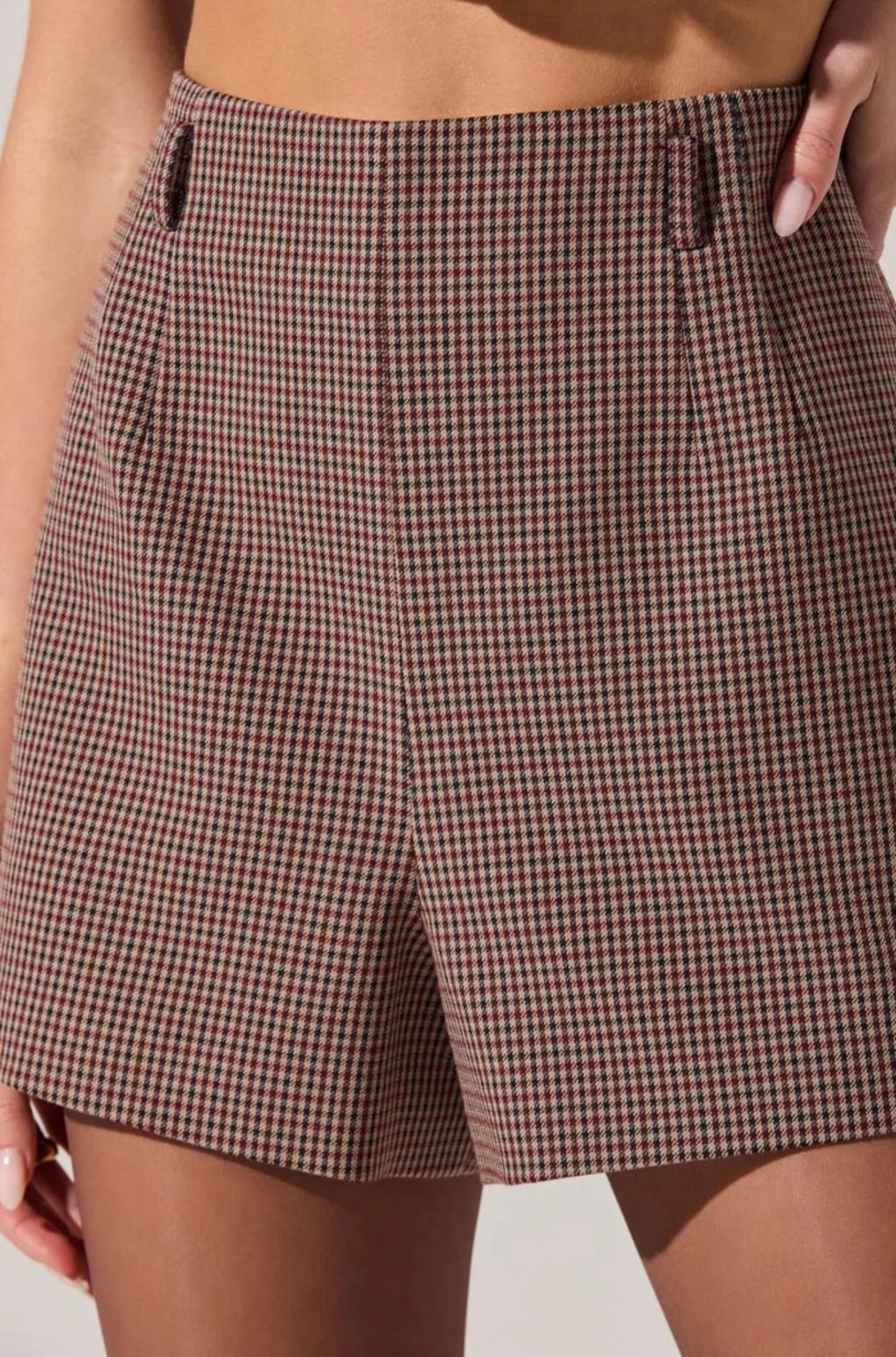 Brown Plaid Giselle Shorts