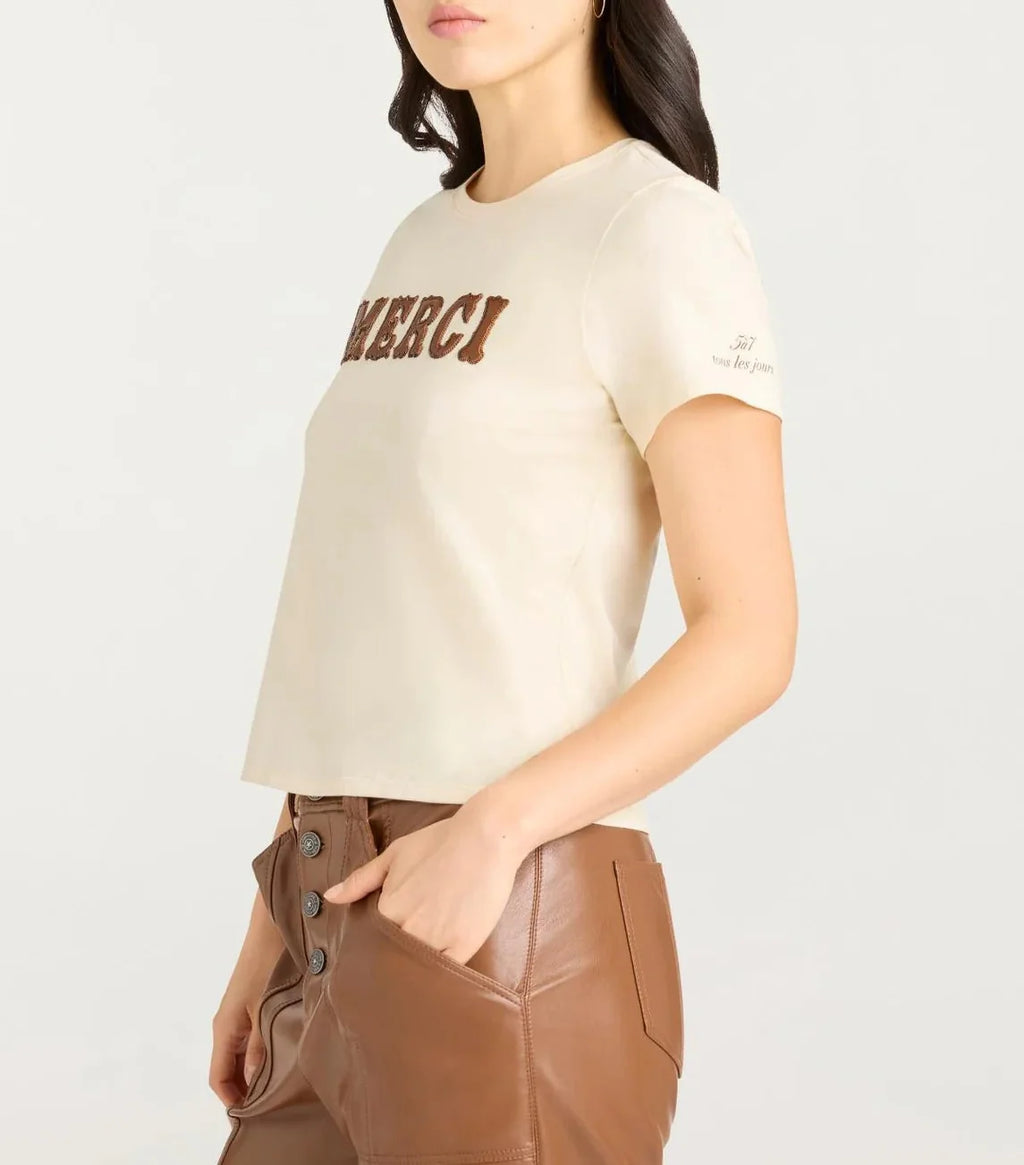 Leather Merci Tee