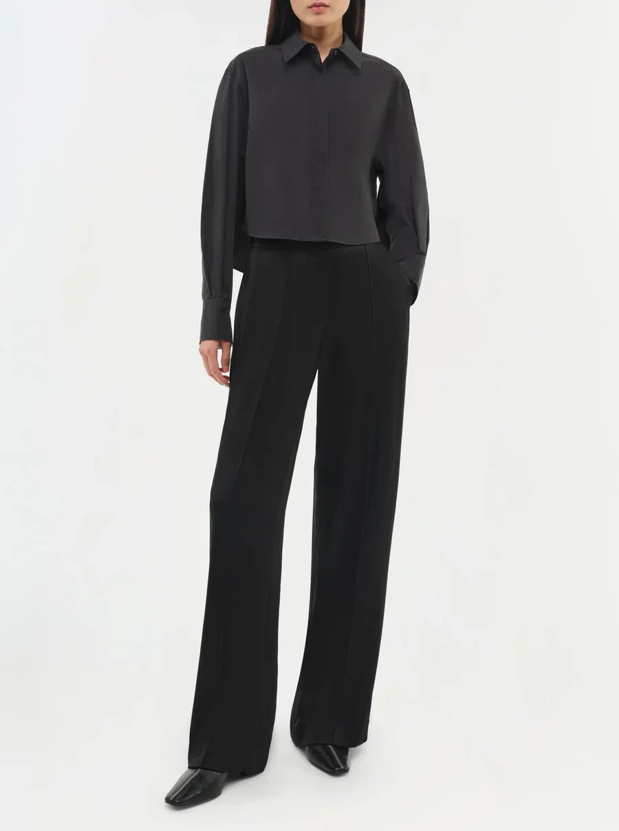 Black Renata Cropped Shirt