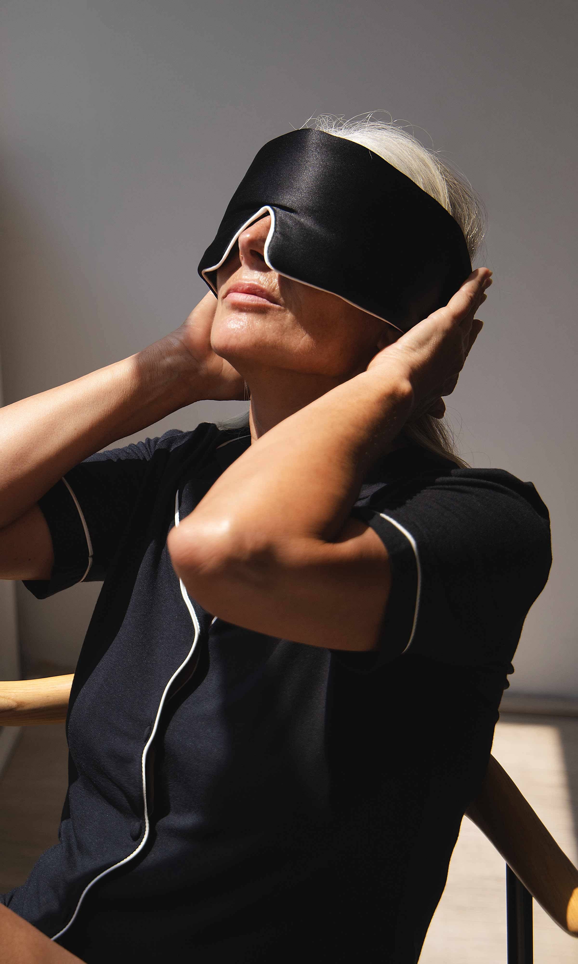 Black Jade Pipe Dreams Silk Sleep Mask