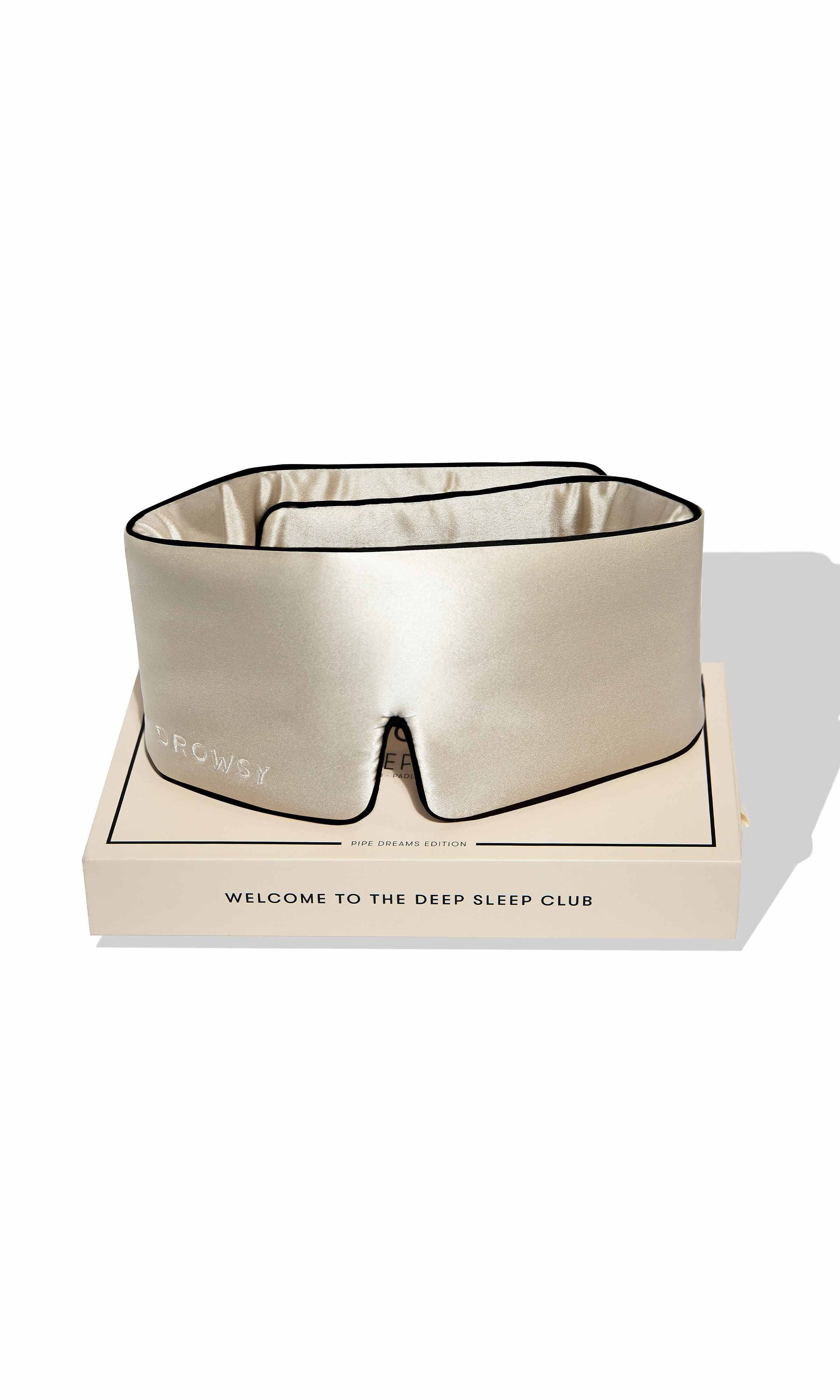 Dusty Gold Pipe Dreams Silk Sleep Mask