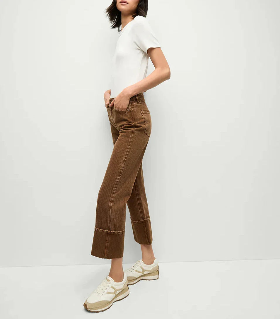 Brown Dylan High Rise Straight Leg