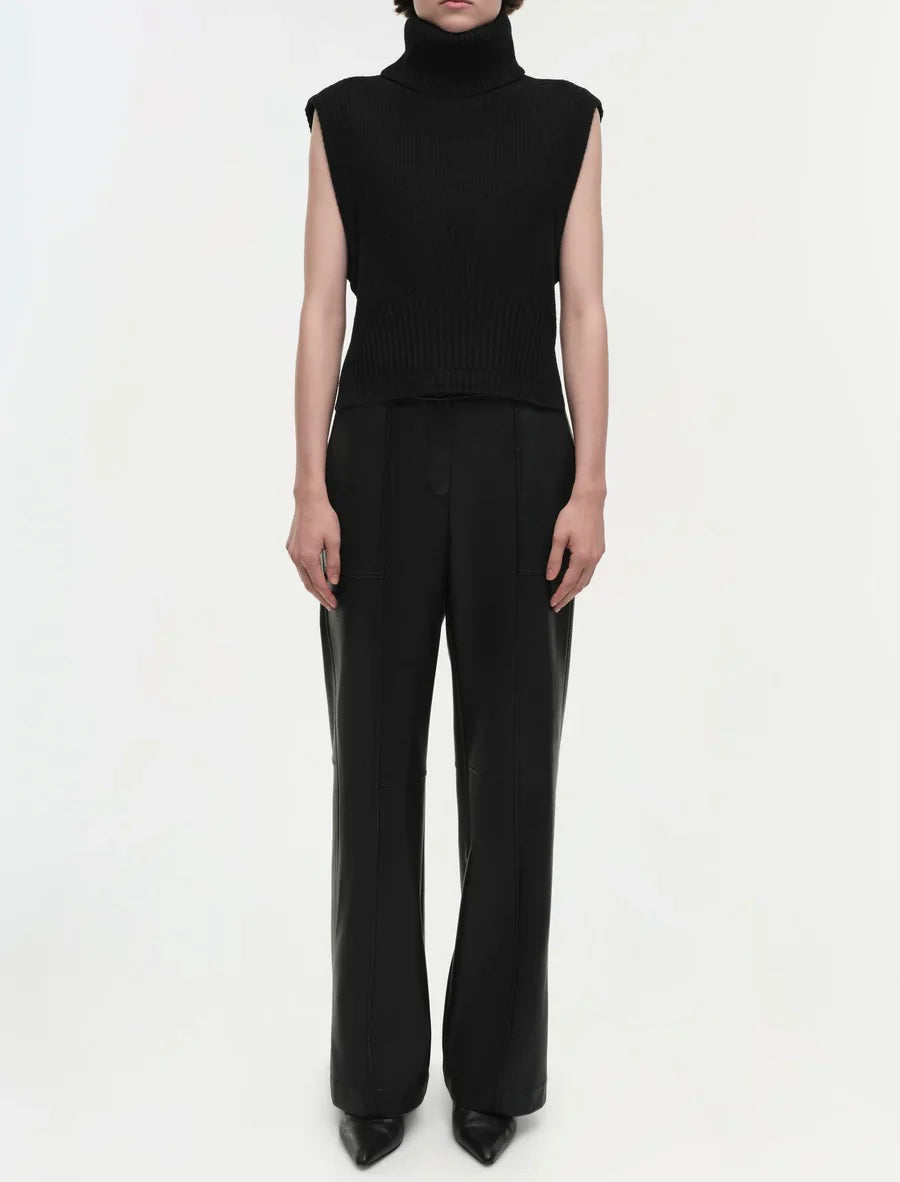 Black Maple Wool Cashmere Top