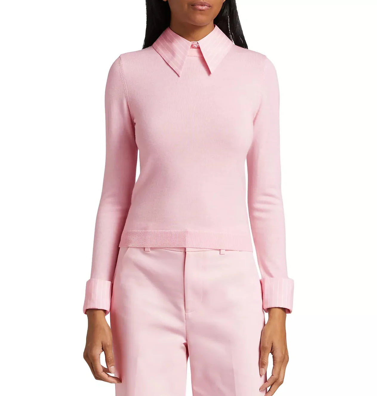 Pink Porla Collared Sweater