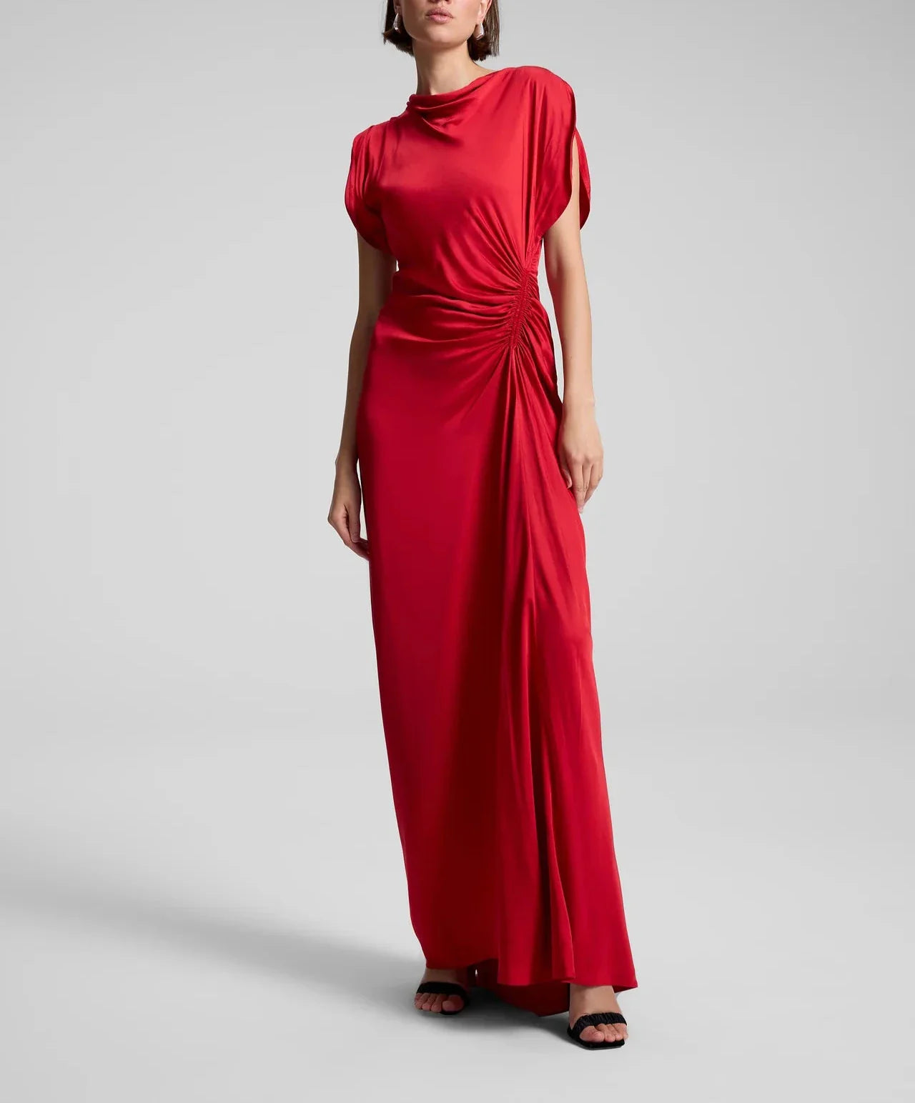Red Nadia Satin Gown