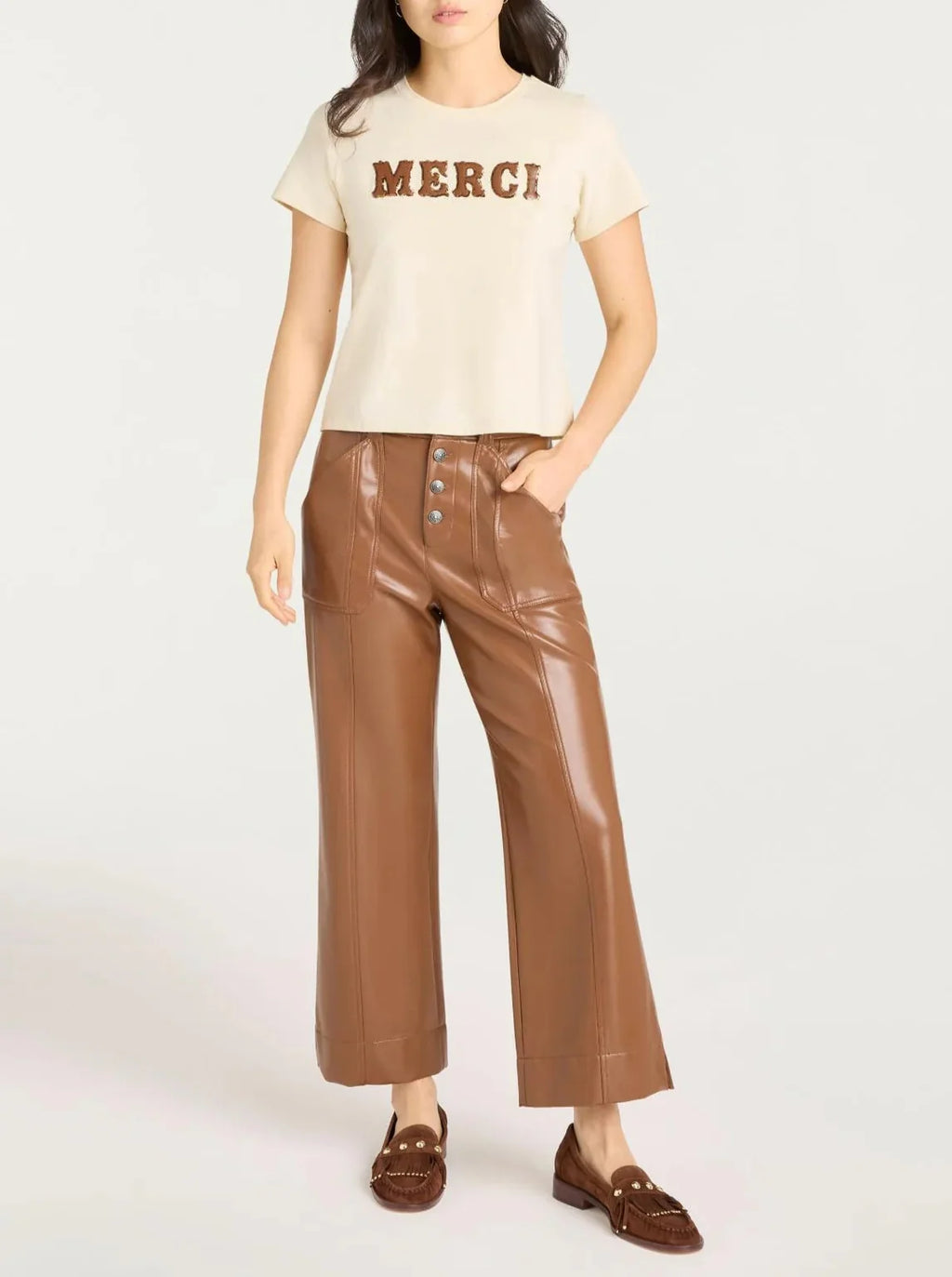 Leather Merci Tee