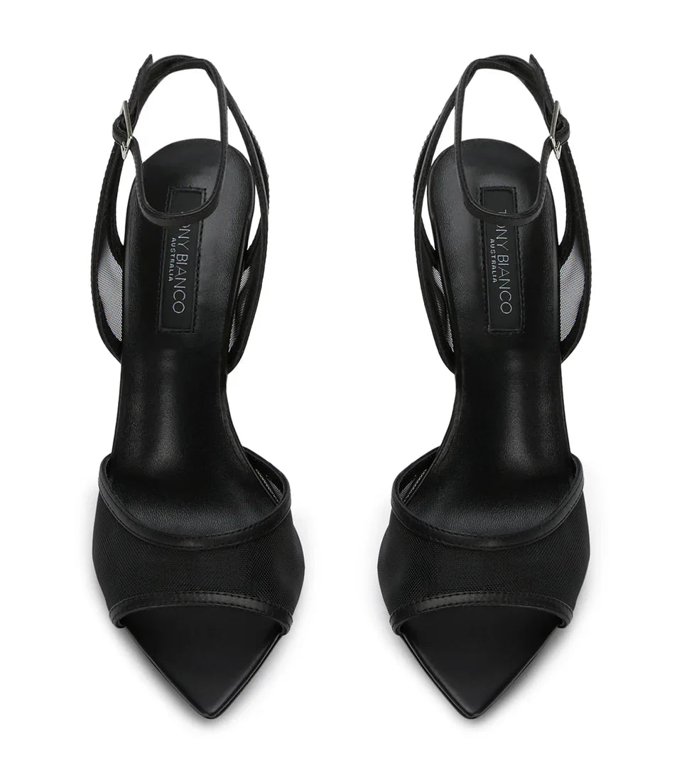 Miley Black Nylon Heel