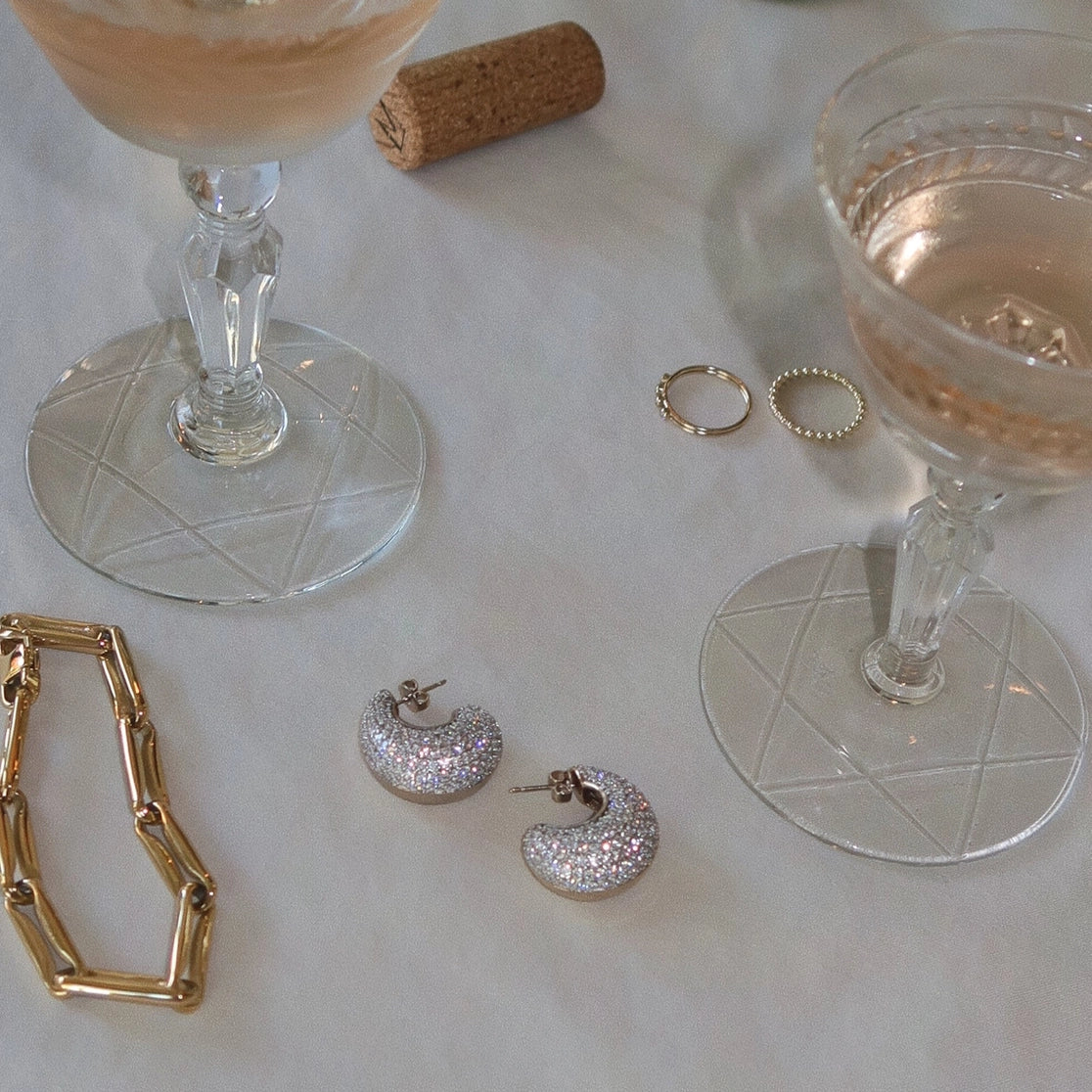 Silver Pavi Bobbi Earrings