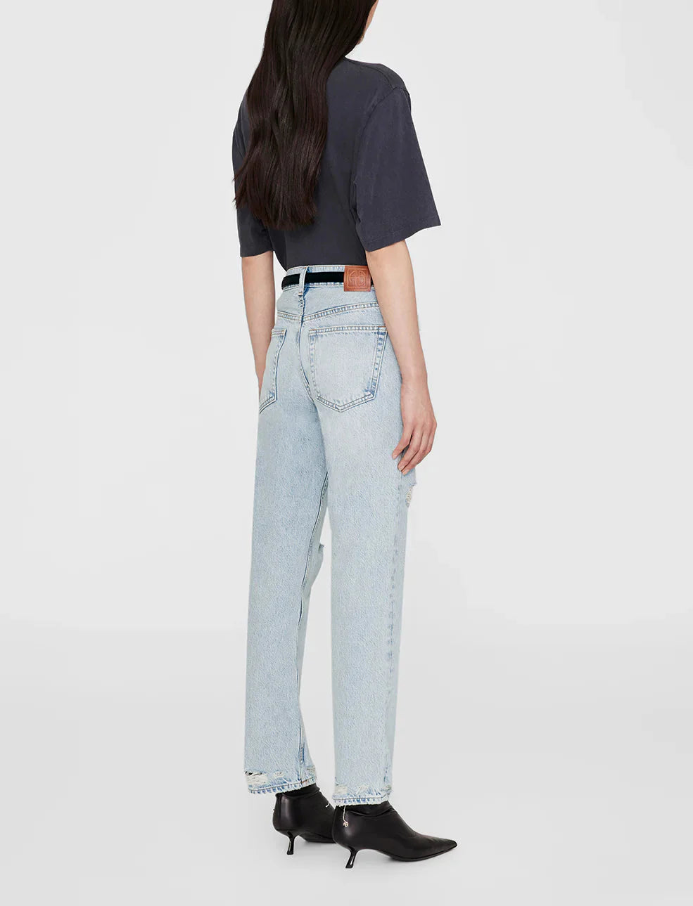 Washed Charcoal Avi Leopard Tee