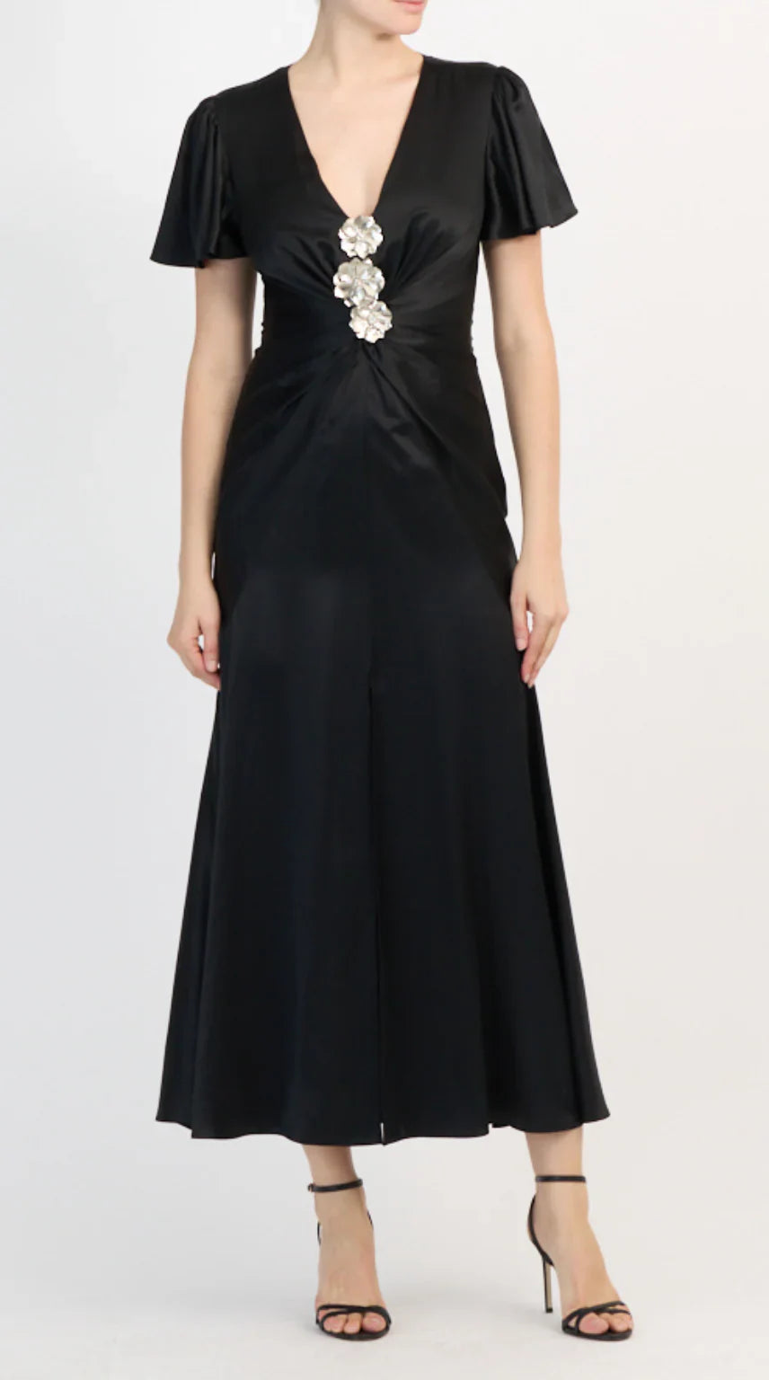 Black Kordyn Midi Dress