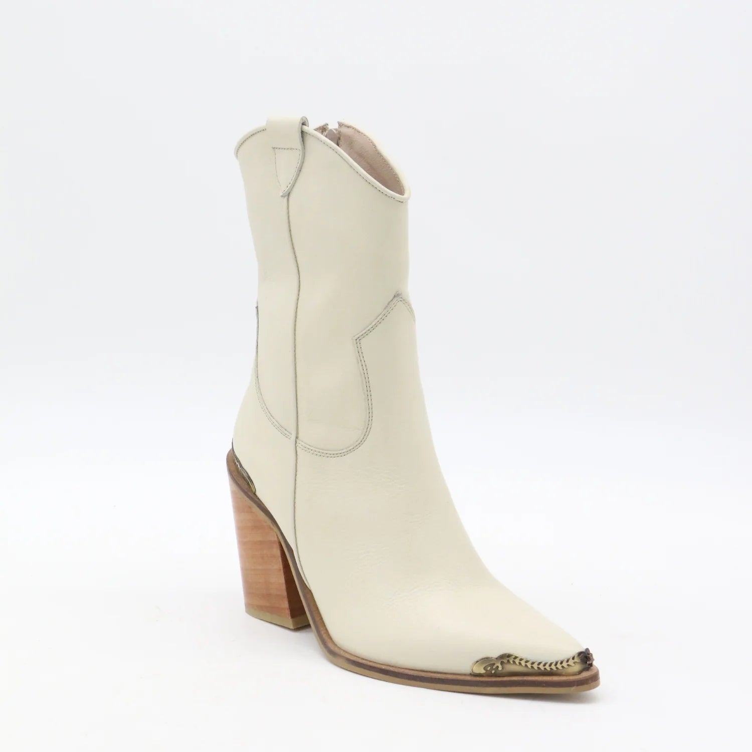 Ivory leather Coachella Cowboy Boots
