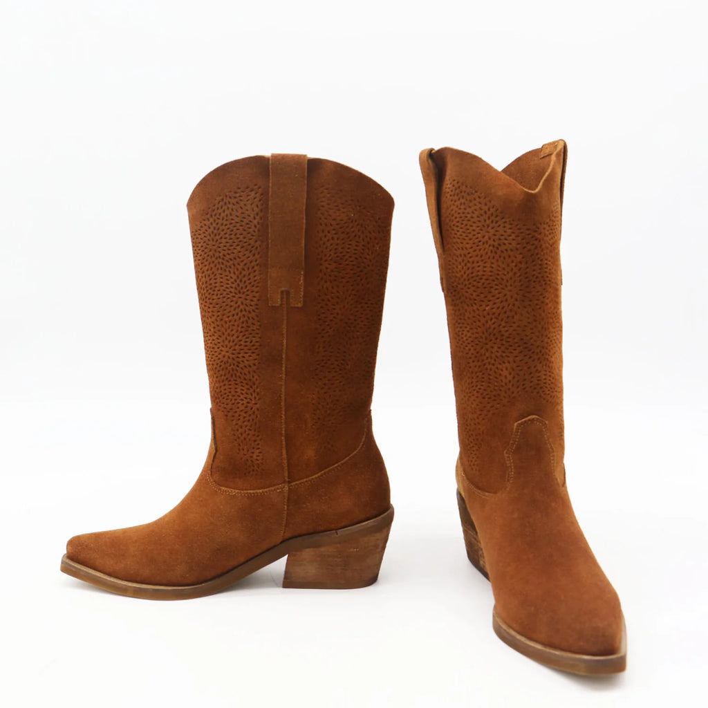 Caramel Suede Summerfest Cowboy Boots