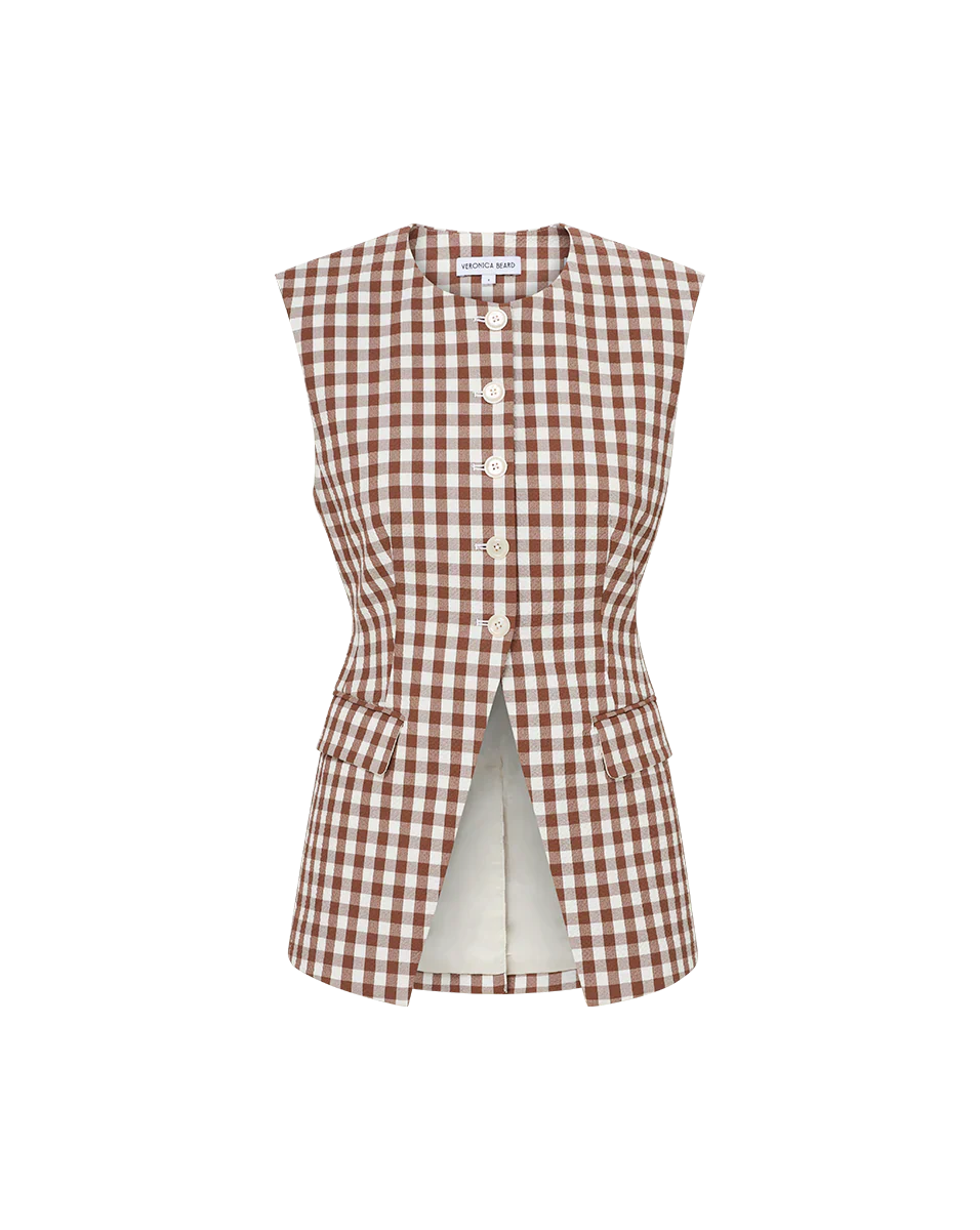 Lois Gingham Seersucker Vest