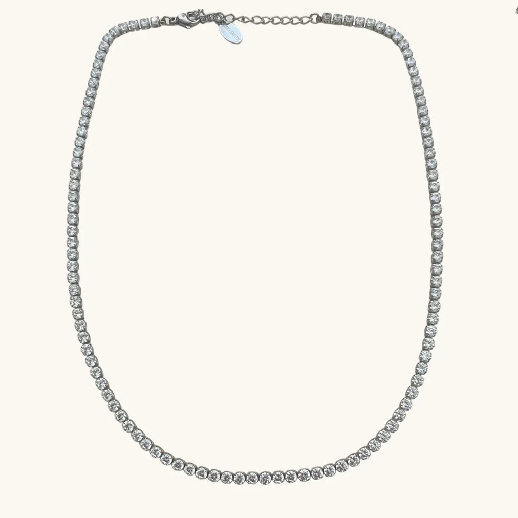 Silver Stella Tennis Necklace