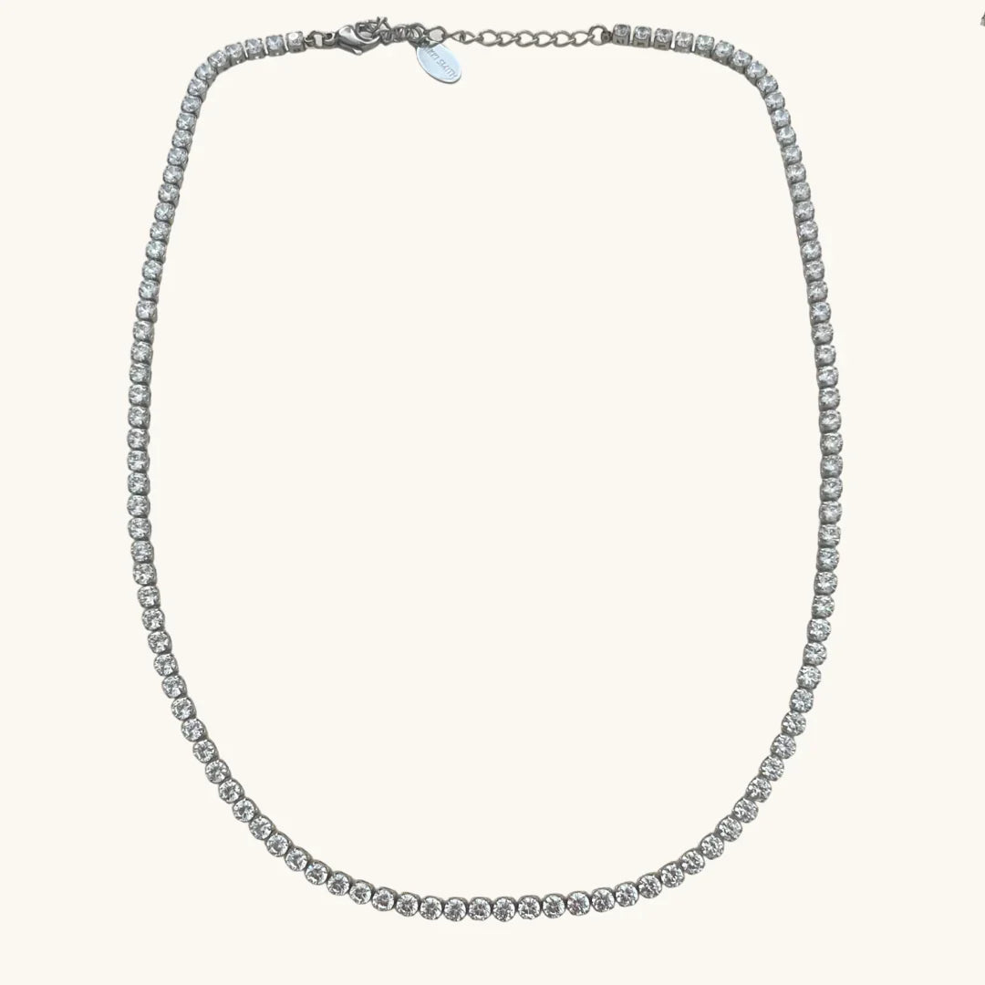 Silver Stella Tennis Necklace