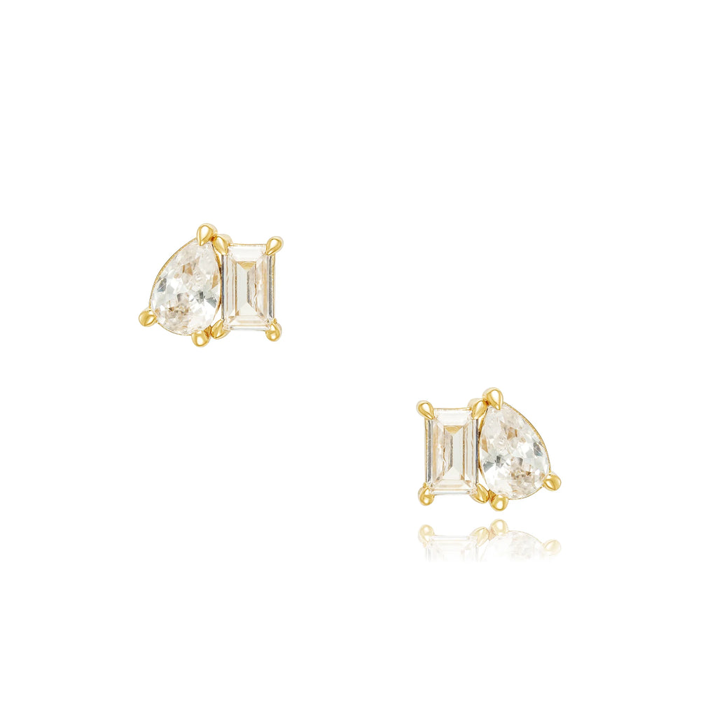 Gold Plate Double Studs