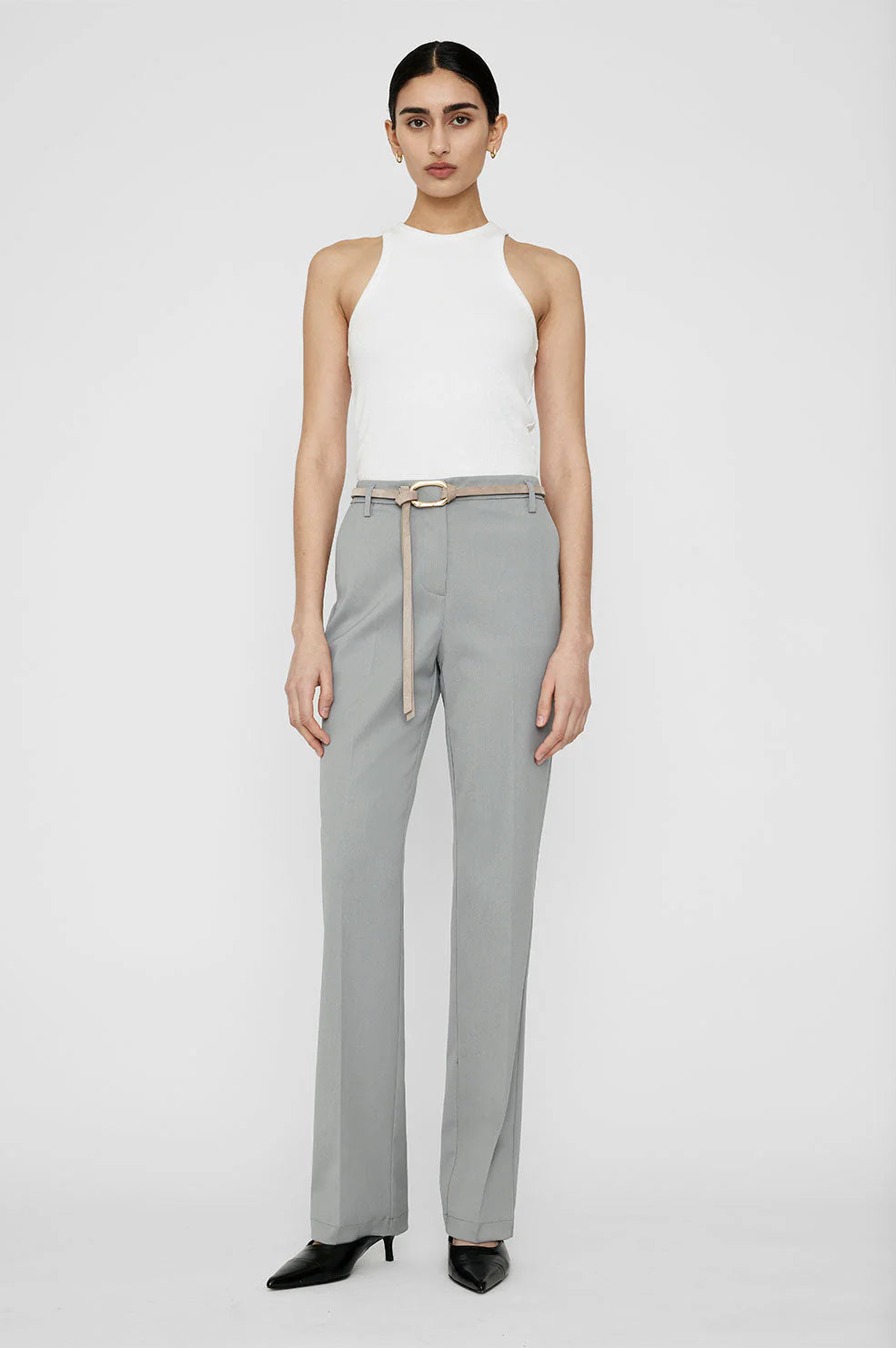 Ash Grey Suede Siggy Belt