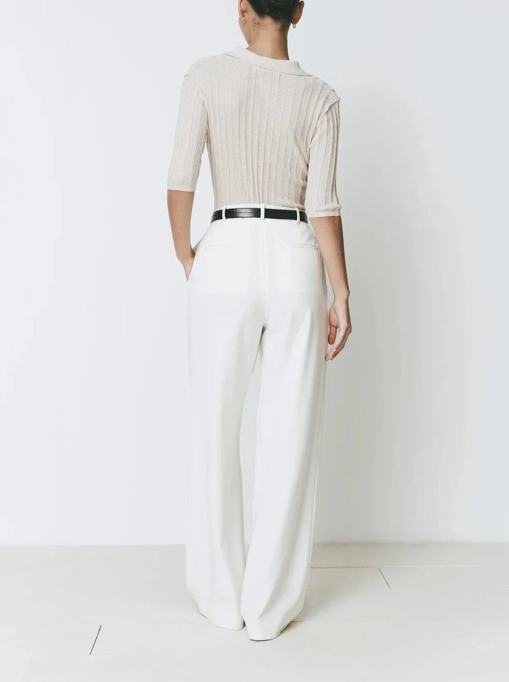 White Drape Pant