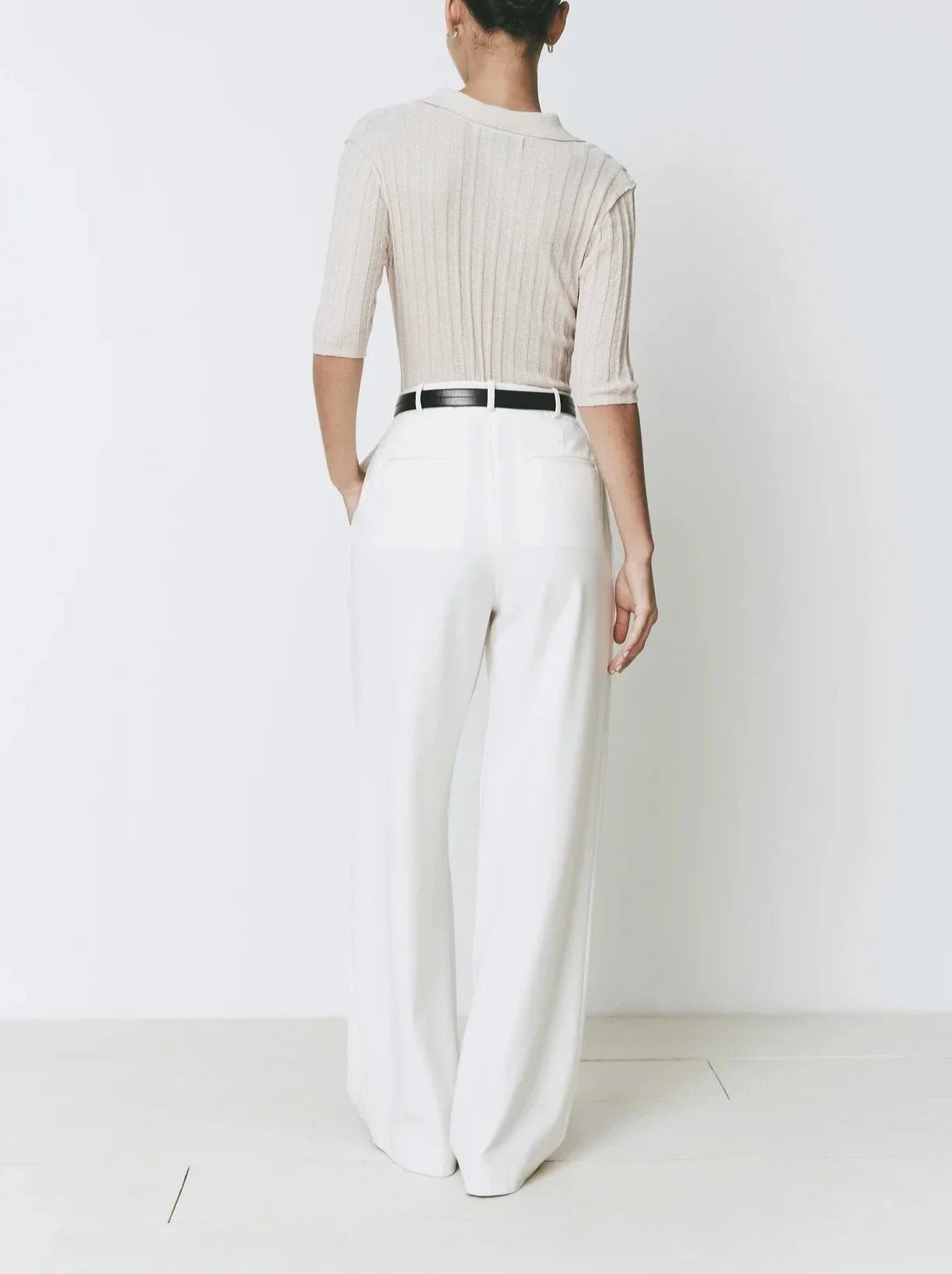 White Drape Pant