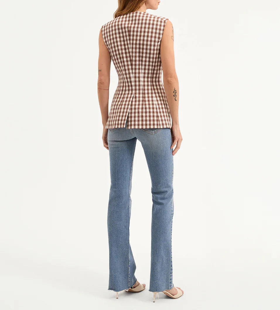 Lois Gingham Seersucker Vest