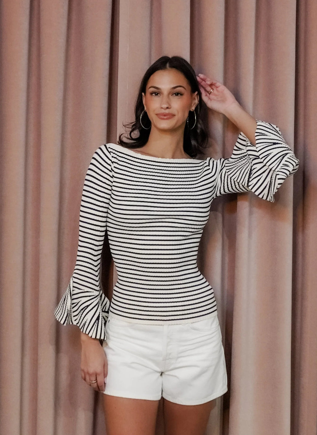 Striped Aster Knit Top
