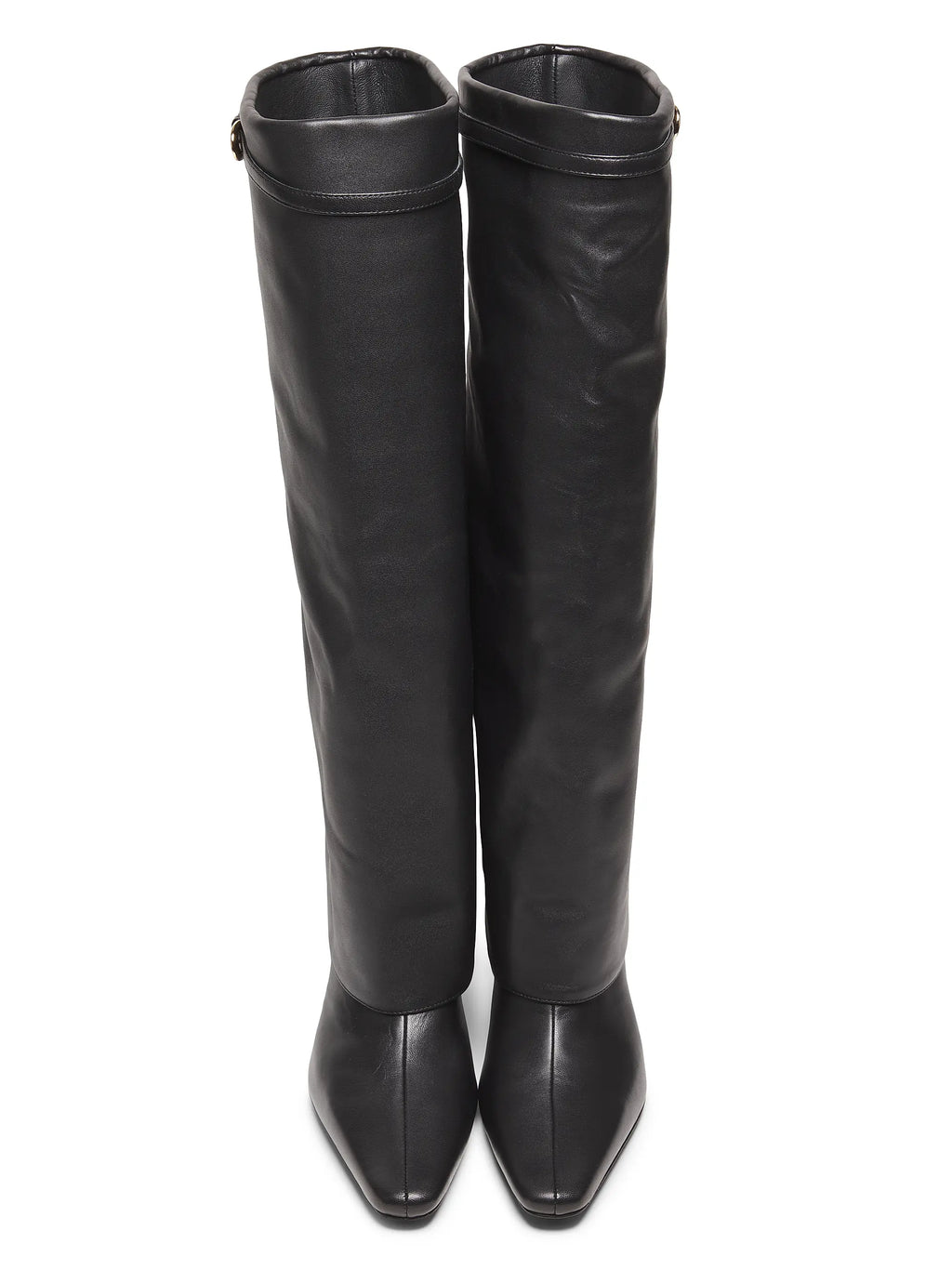 Black Wally Foldover High Heel Boot