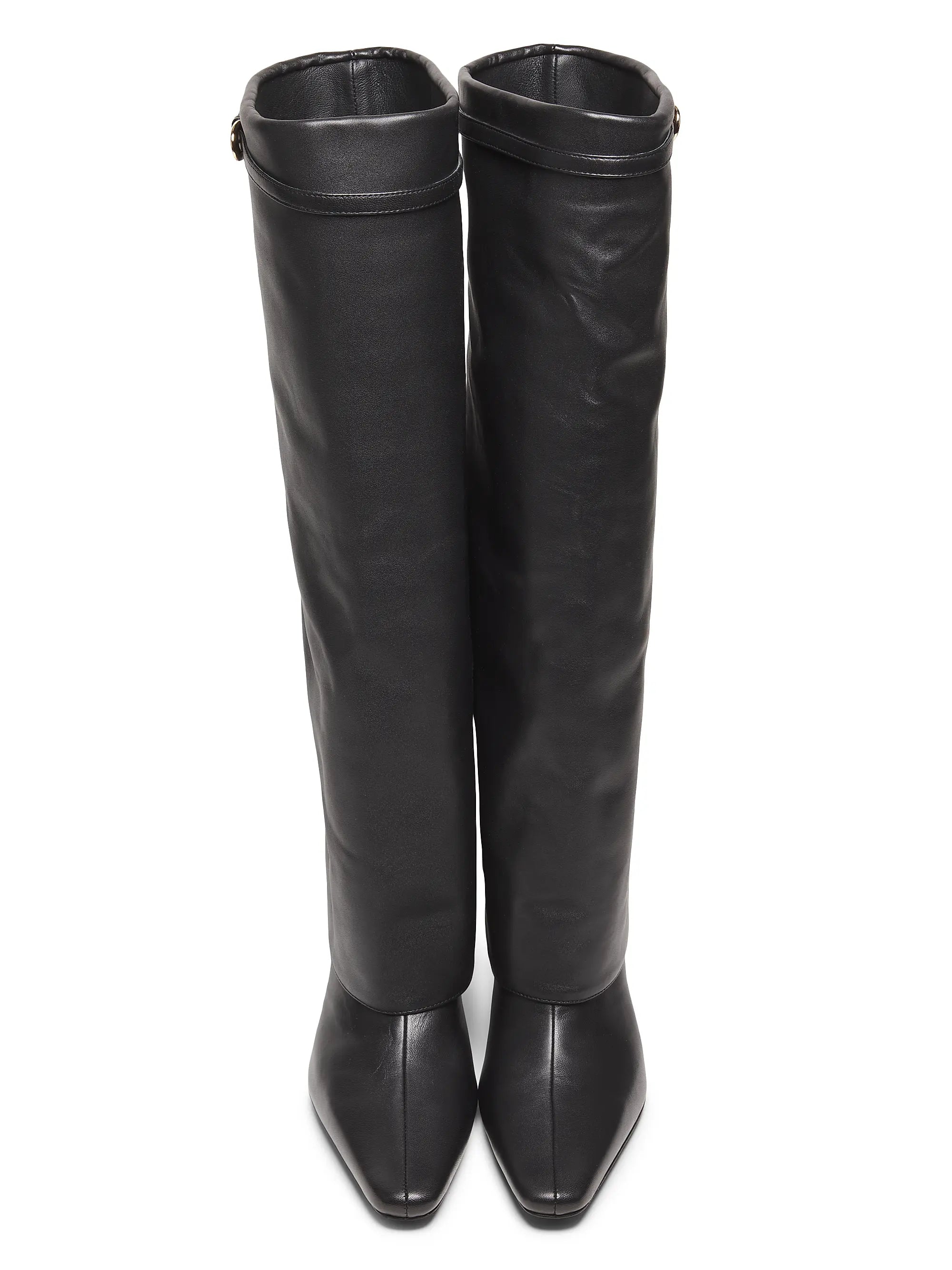 Black Wally Foldover High Heel Boot