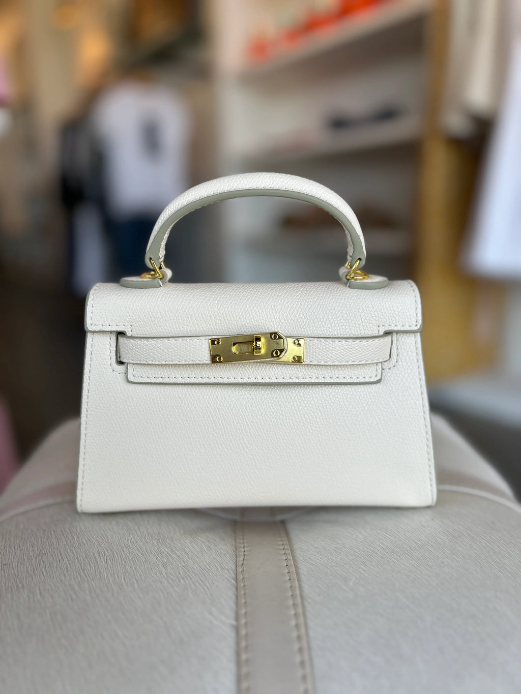 Cream Hariette Handle Bag