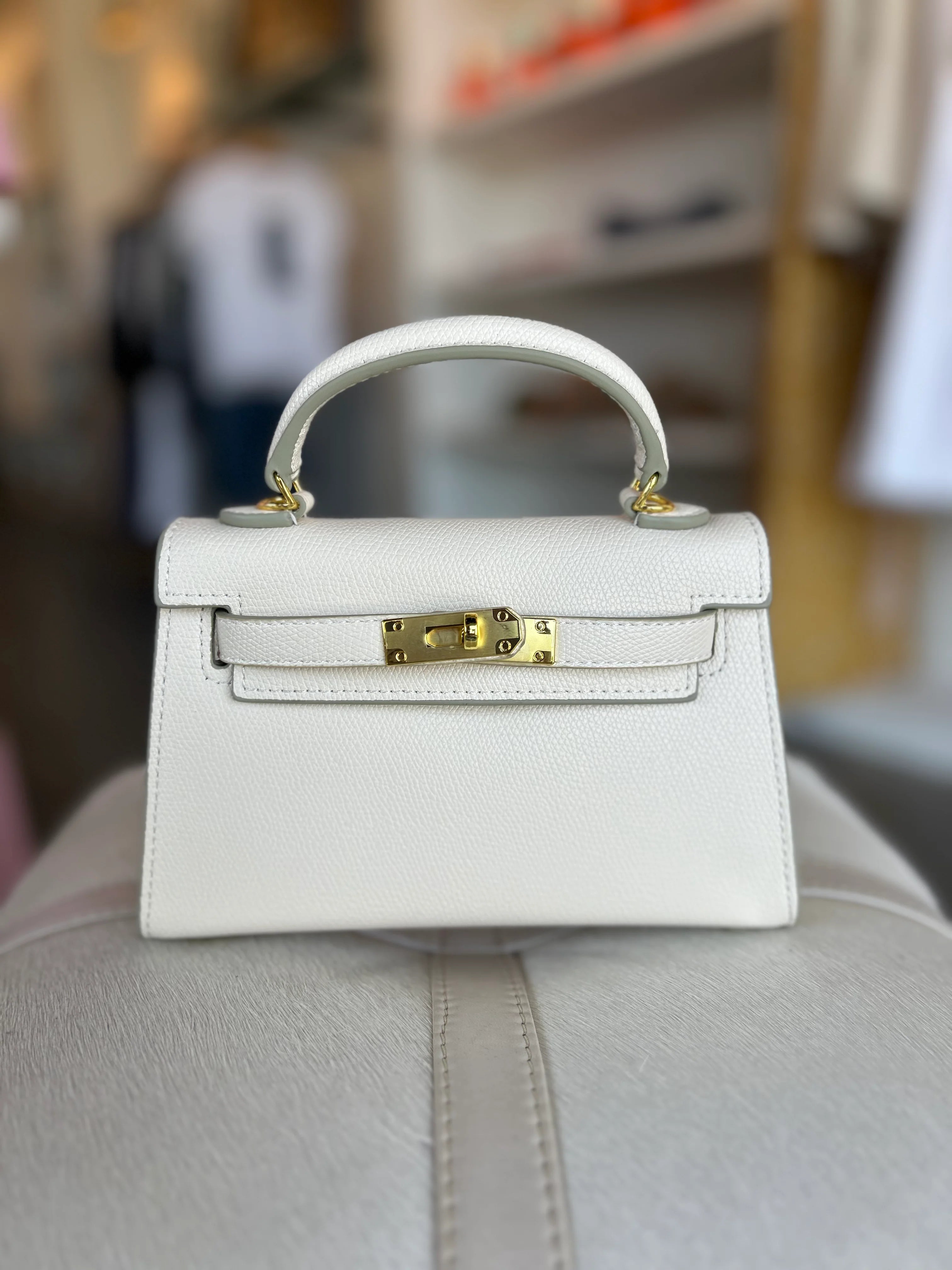 Cream Hariette Handle Bag