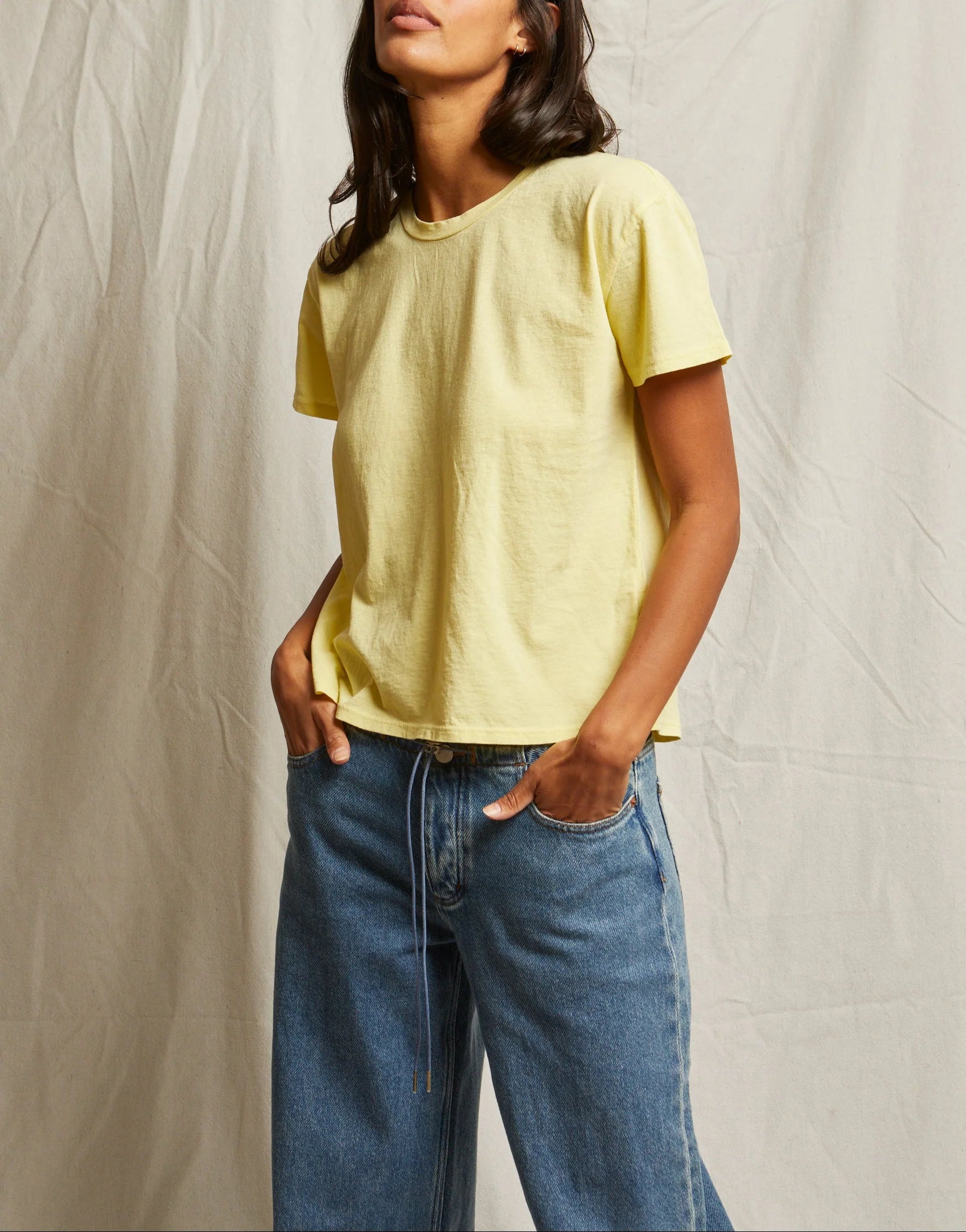 Banana Cotton Boxy Crew Tee
