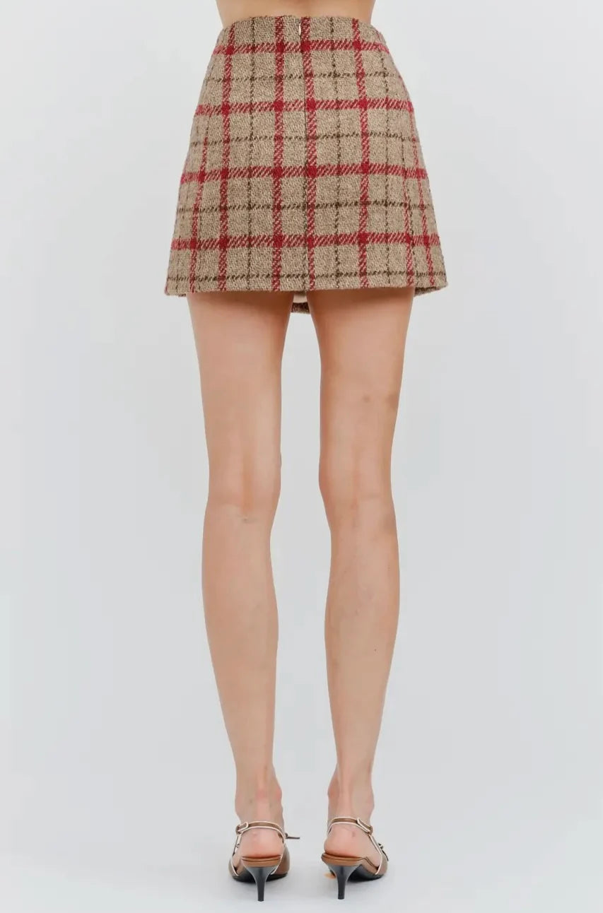 Dayna Plaid Mini Skirt