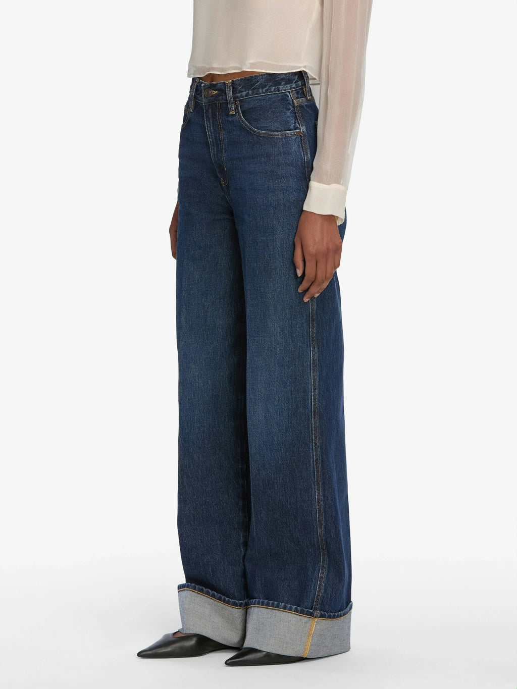 Spencer Cuffed Wide Leg Denim